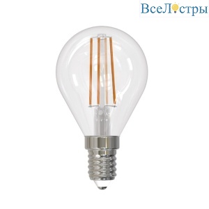Лампа светодиодная филаментная диммируемая (UL-00005192) Uniel E14 9W 4000K прозрачная LED-G45-9W/4000K/E14/CL/DIM GLA01TR