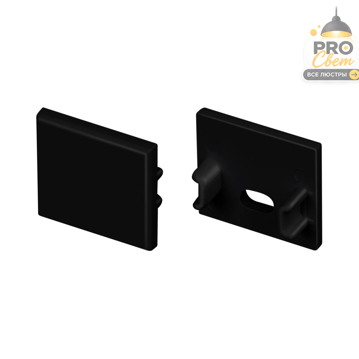 комплект заглушек arlight fantom-bent-w16 black (пластик) 064566