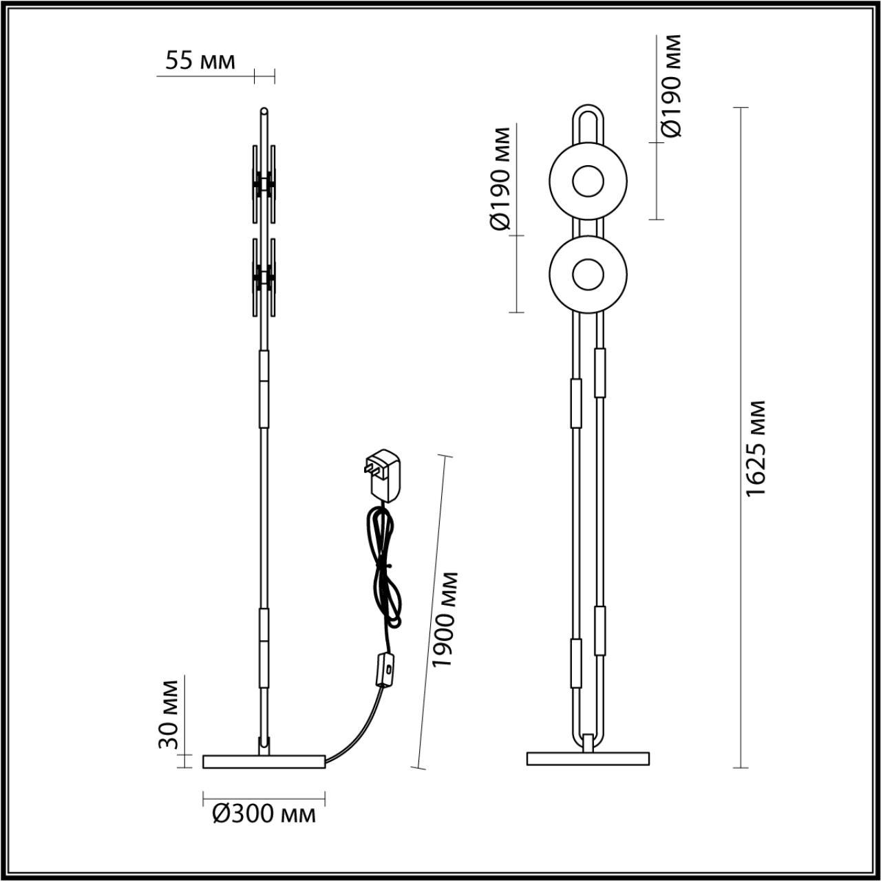 торшер odeon light exclusive modern magnet 5407/23fl