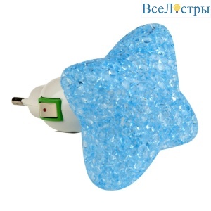 Настенный светодиодный светильник (10334) Uniel DTL-309-Звездочка/Blue/1LED/0,1W