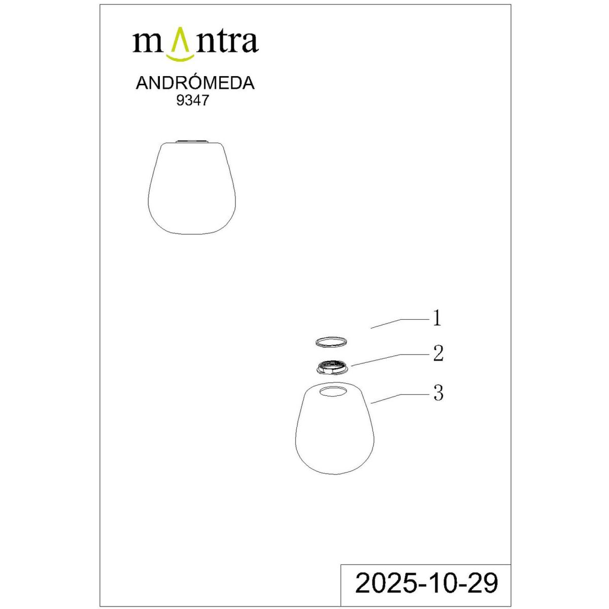 плафон mantra andromeda 9347