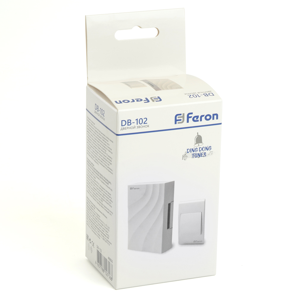 звонок с кнопкой проводной электромеханический feron db-102 48806