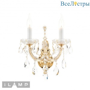 Бра iLamp Diamond W6071-2 GD+CL
