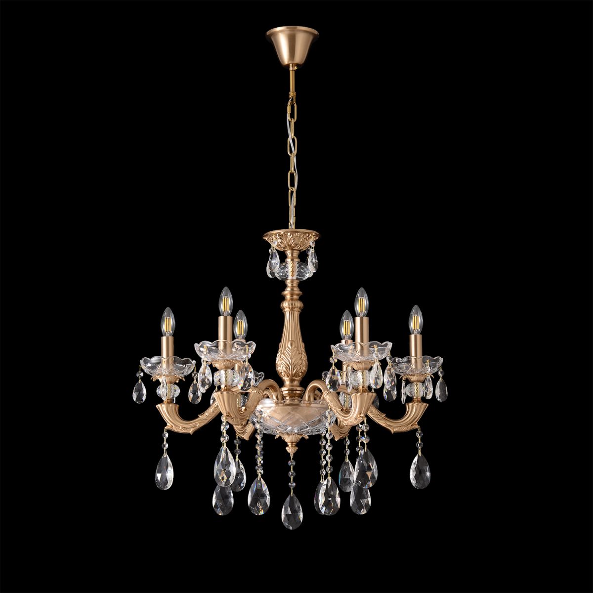 подвесная люстра crystal lux elizabeth sp6 brass