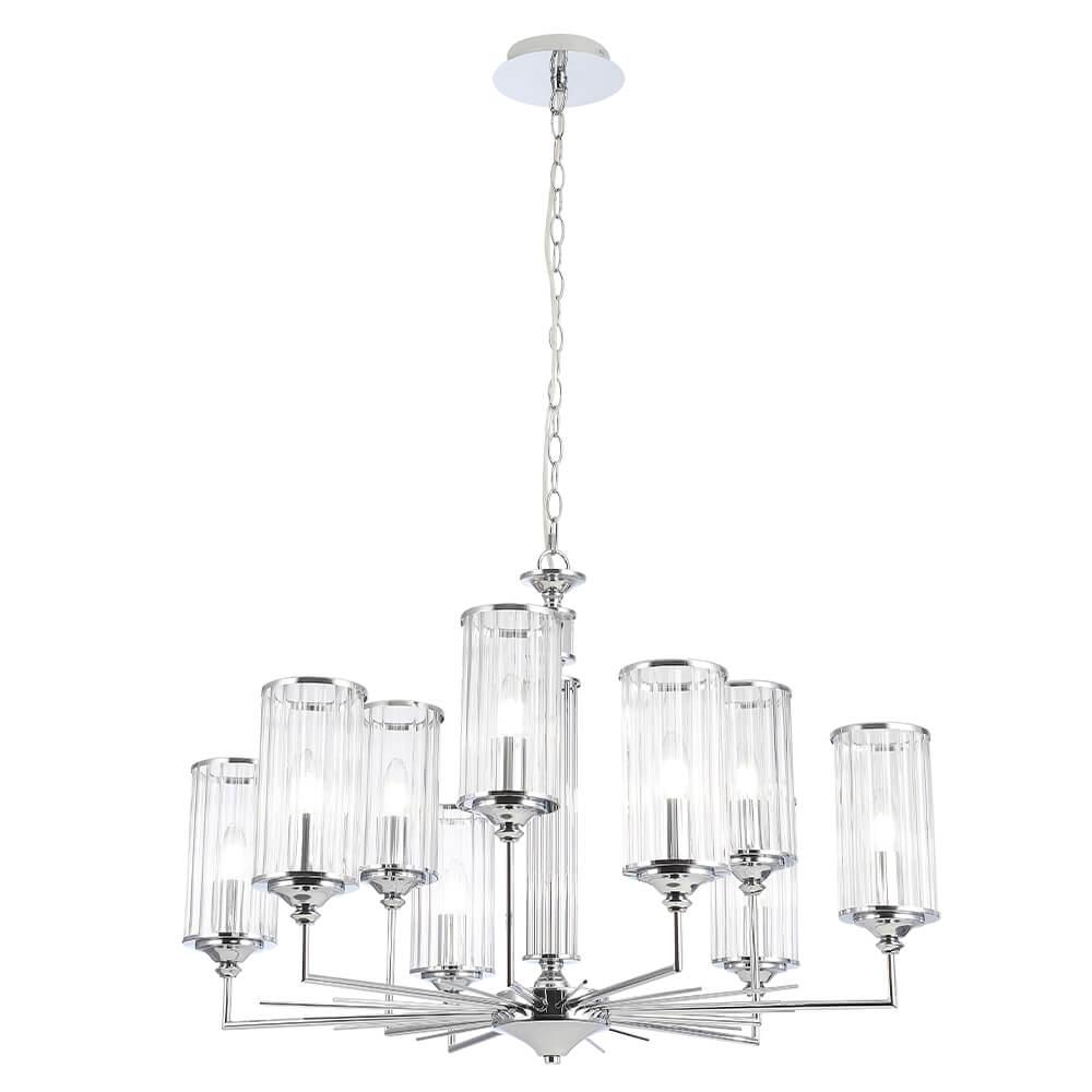 подвесная люстра crystal lux gloria sp9 chrome