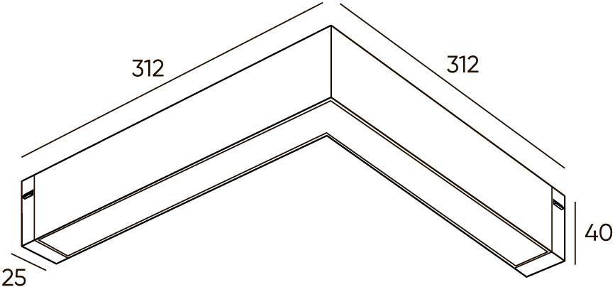 трековый светодиодный светильник denkirs smart linear dk8014-bk