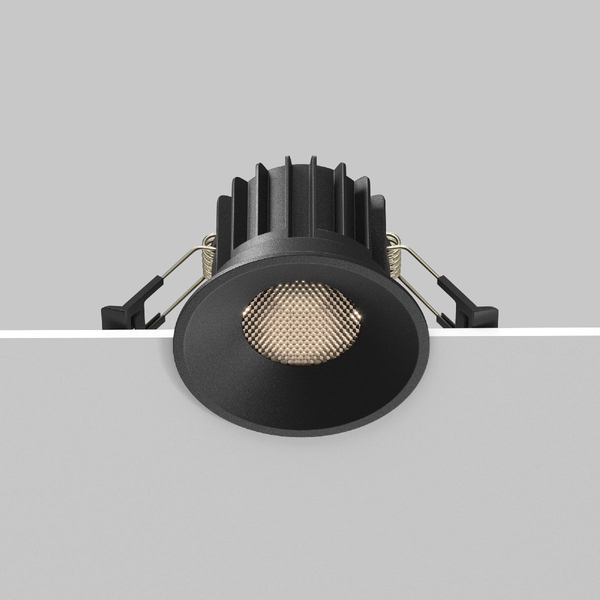 встраиваемый светильник maytoni round dl058-12w-dtw-b
