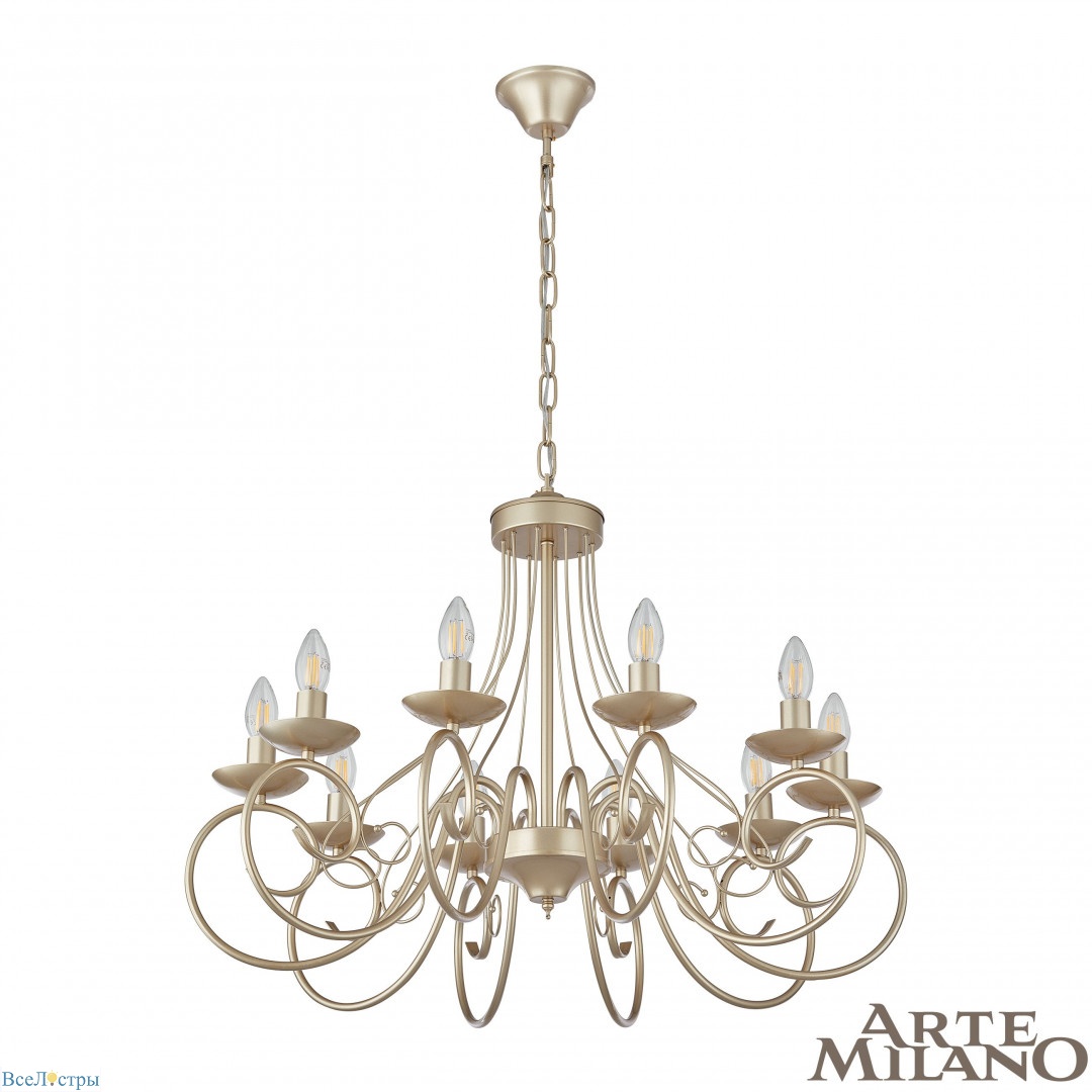 подвесная люстра arte milano 349159/10 cg