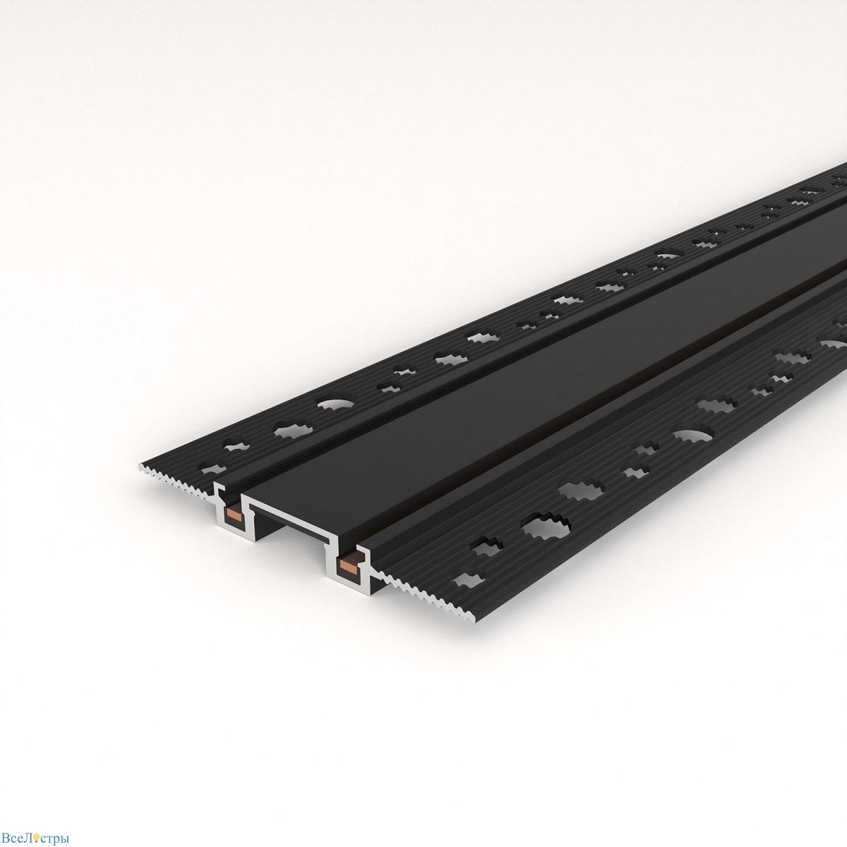 шинопровод магнитный встраиваемый elektrostandard flat magnetic 85130/00 черный a063727