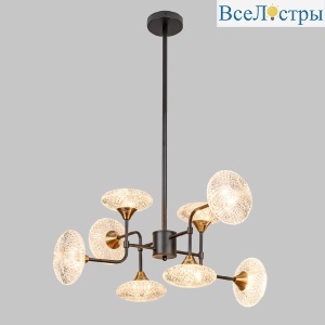 Люстра на штанге IMEX MD.1232-8-P-BK+AGD