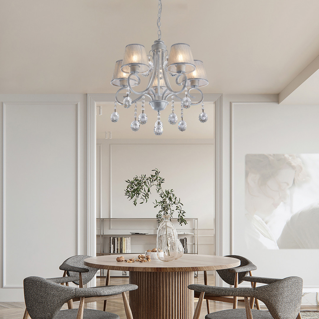 потолочная люстра arte milano amalfi 337146/5 wt+sl