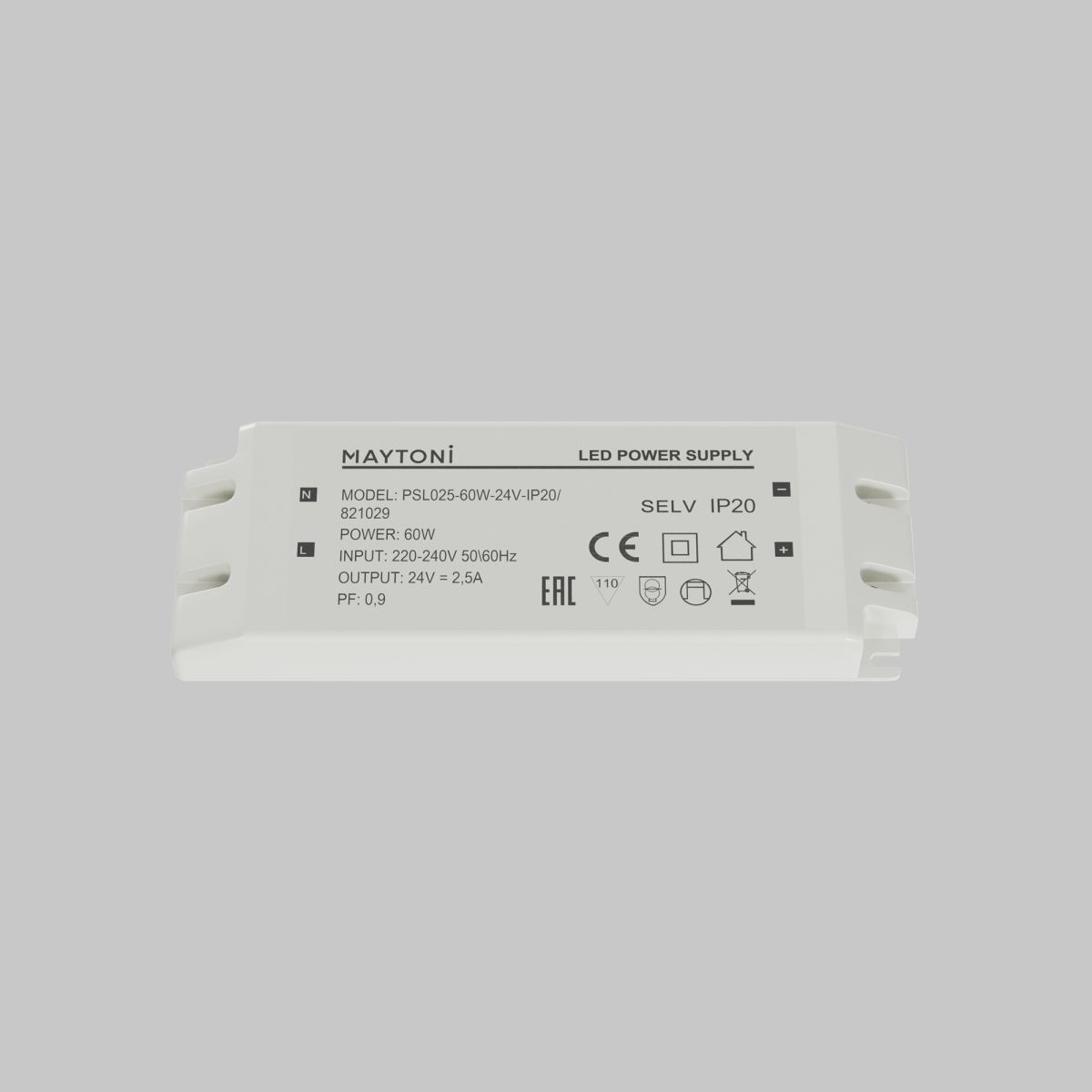 источник напряжения maytoni led strip psl025 24в 60вт ip20 821029