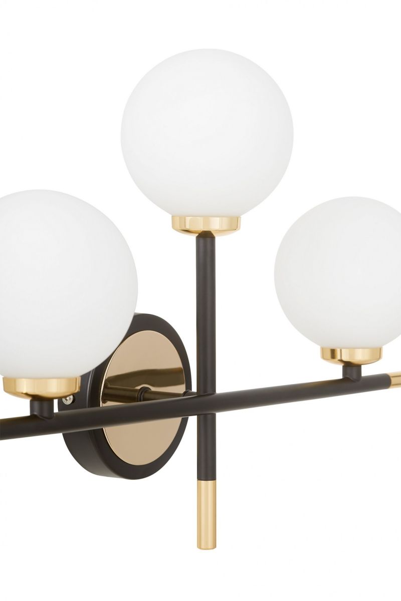 бра lumina deco marsiada ldw 6033n-3 bk+f.gd