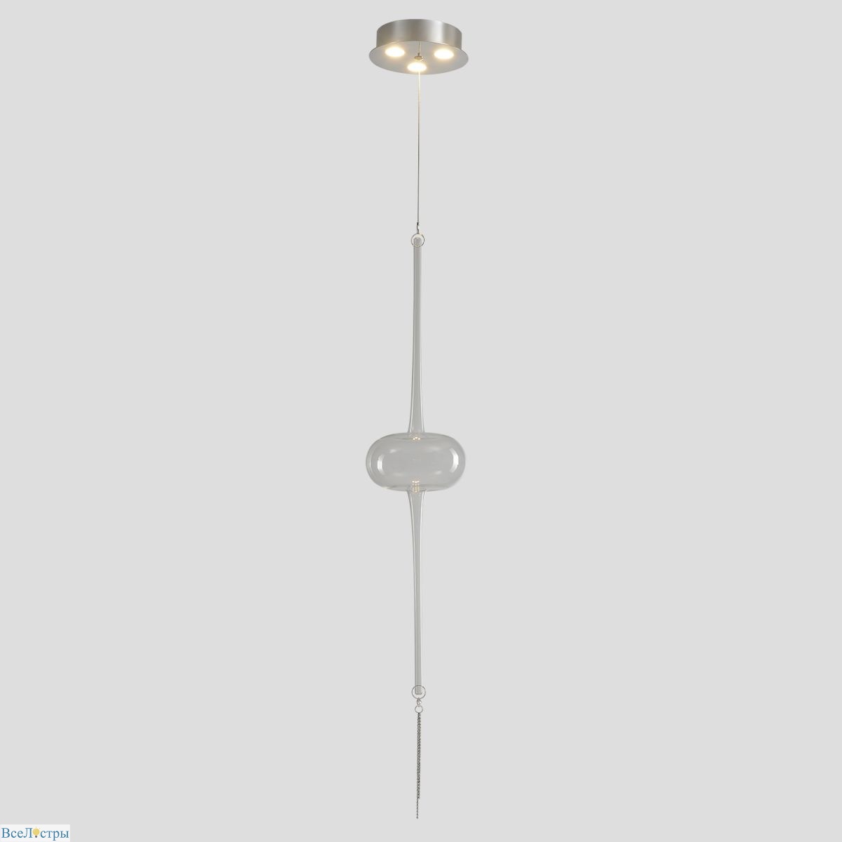 подвесной светильник crystal lux glass sp3w led chrome