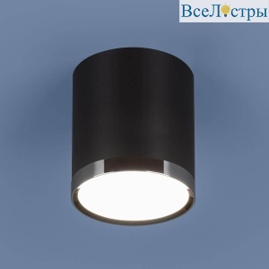 Потолочный светодиодный светильник Elektrostandard DLR024 6W 4200K черный матовый 4690389110375