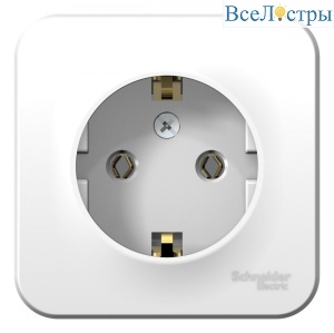 Розетка с/з без шторок, 16А, 250В Systeme Electric Blanca наруж Бел BLNRA010101