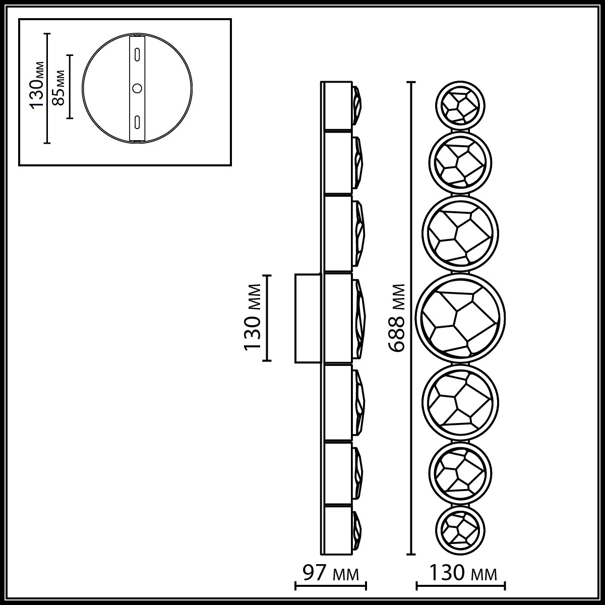 настенный светильник odeon light l-vision spilla 7174/15wl