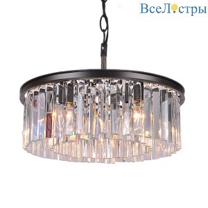 Подвесная люстра Delight Collection 1920s Odeon KR0387P-6B/P black/clear