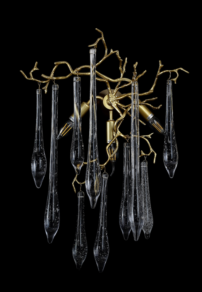 бра crystal lux reina reina ap3 gold pearl