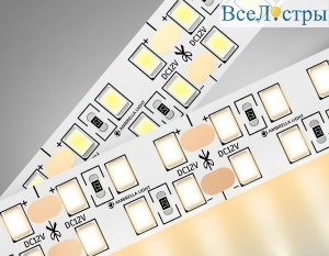 Светодиодная лента двухрядная Ambrella Light LED Strip 12В 2835 24Вт/м 3000K 5м IP20 GS1701