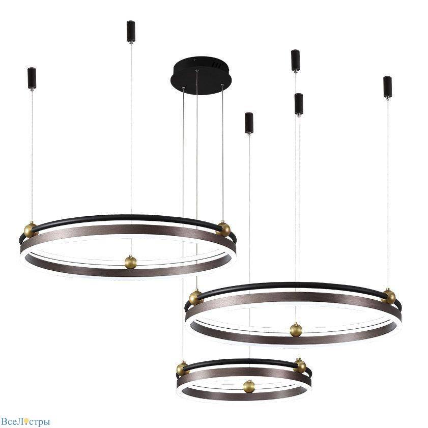 подвесной светодиодный светильник crystal lux fernando sp158w led coffee/black