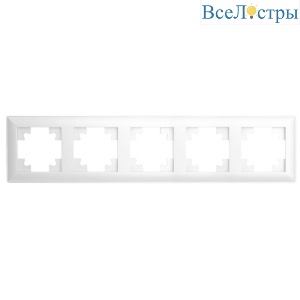 Рамка 5-постовая Stekker Катрин белый PFR00-7005-01 39796