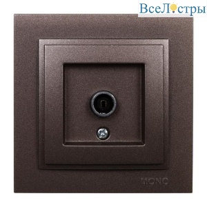 Розетка TV проходная Mono Electric Despina универсальная экран бронза 102-232305-137