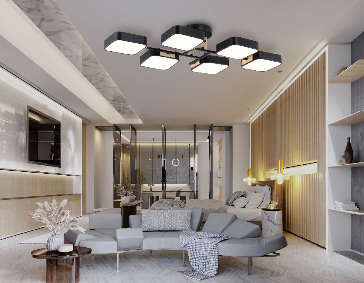 потолочная люстра ambrella light linetech comfort fl4887