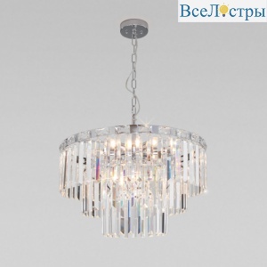 Подвесная люстра Eurosvet Elegante 10130/8 хром/прозрачный хрусталь Strotskis Smart a060642