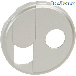 Лицевая панель Legrand Celiane розетки RJ45+ТV тип F титановая 068539