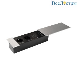 Блок розеток JX (Slide Top) (2 секции RJ-45 + 2 USB с кабелем питания) Mebax 00-00002890