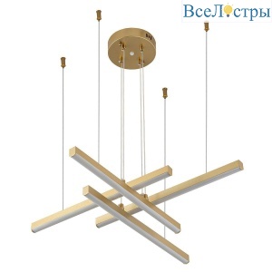 Подвесной светодиодный светильник Indigo Paralleli 14017/4P Gold V000086L