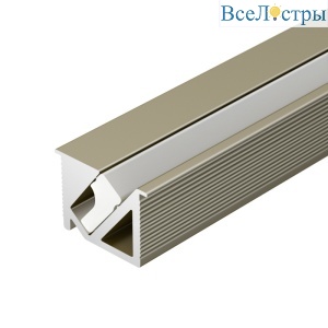 Алюминиевый профиль Arlight SL-BEVEL-H10-F14-2000 ANOD OLIVE GREY 038200