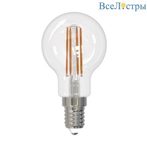 Лампа светодиодная филаментная (UL-00005177) Uniel E14 11W 4000K прозрачная LED-G45-11W/4000K/E14/CL PLS02WH