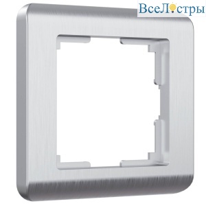 Рамка на 1 пост Werkel Stream серебряный W0012106 4690389162152