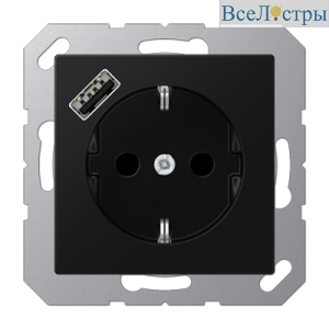 Розетка 2K+З Jung A1520-18ASWM