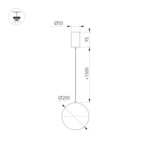 подвесной светильник arlight sp-emisfero-r200-16w day4000 035994