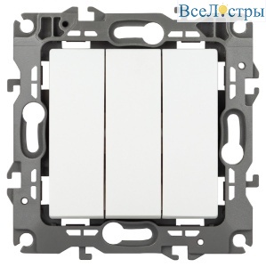 Выключатель трехклавишный Эра 12-1107-01М Б0065680