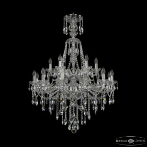 Подвесная люстра Bohemia Ivele Crystal 1415/12+6/300/XL-114/2d Ni