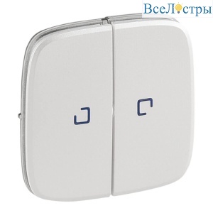 Лицевая панель Legrand Valena Allure выключателя двухклавишного с подсветкой жемчуг 755229
