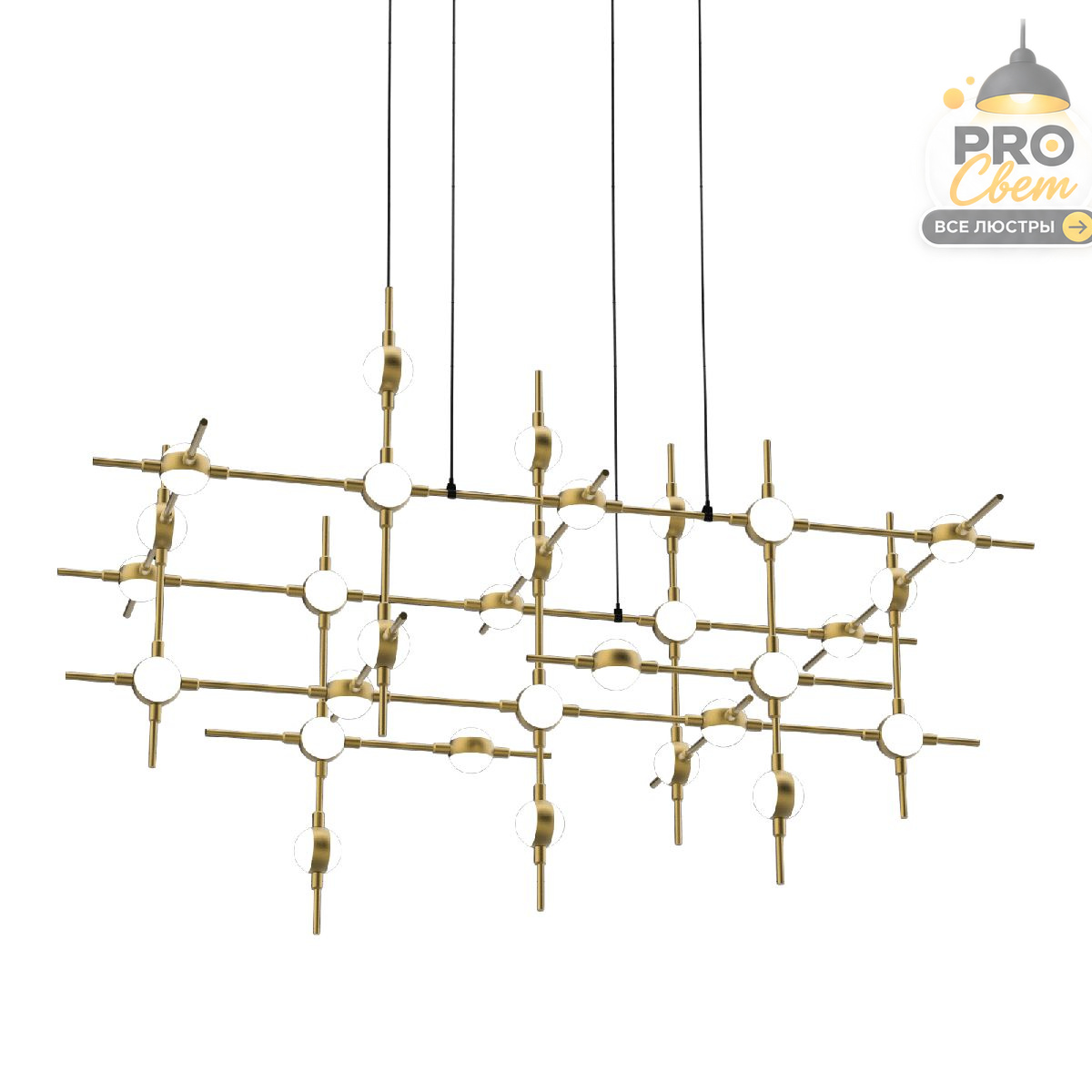 подвесная люстра delight collection molecular md18001067-30a black/gold