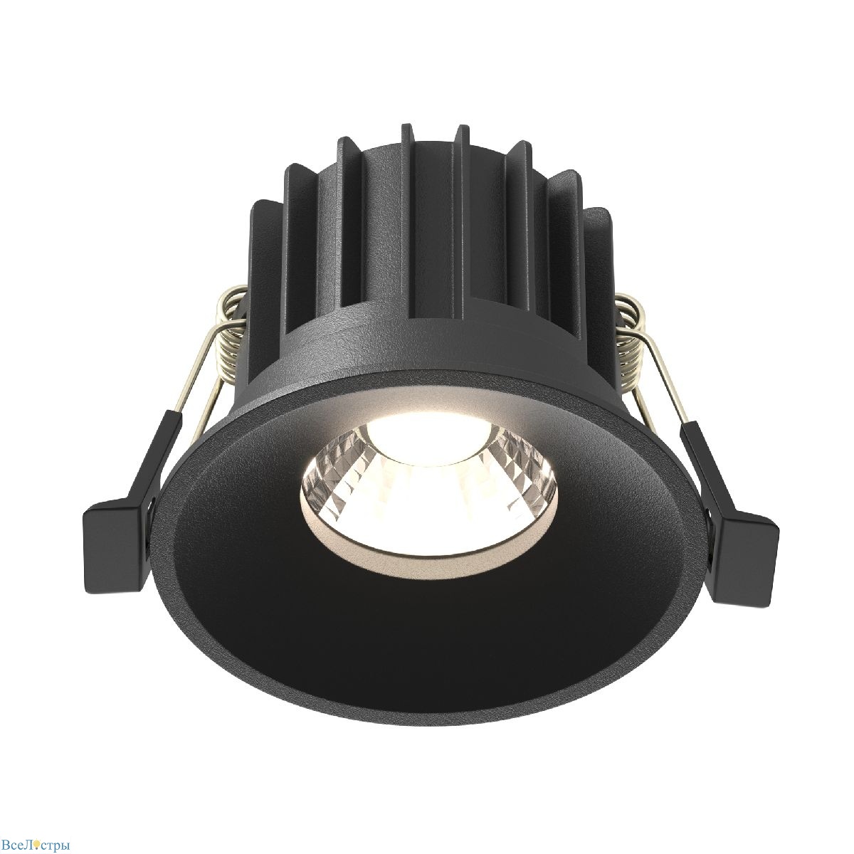 встраиваемый светильник maytoni round dl058-12w-dtw-b