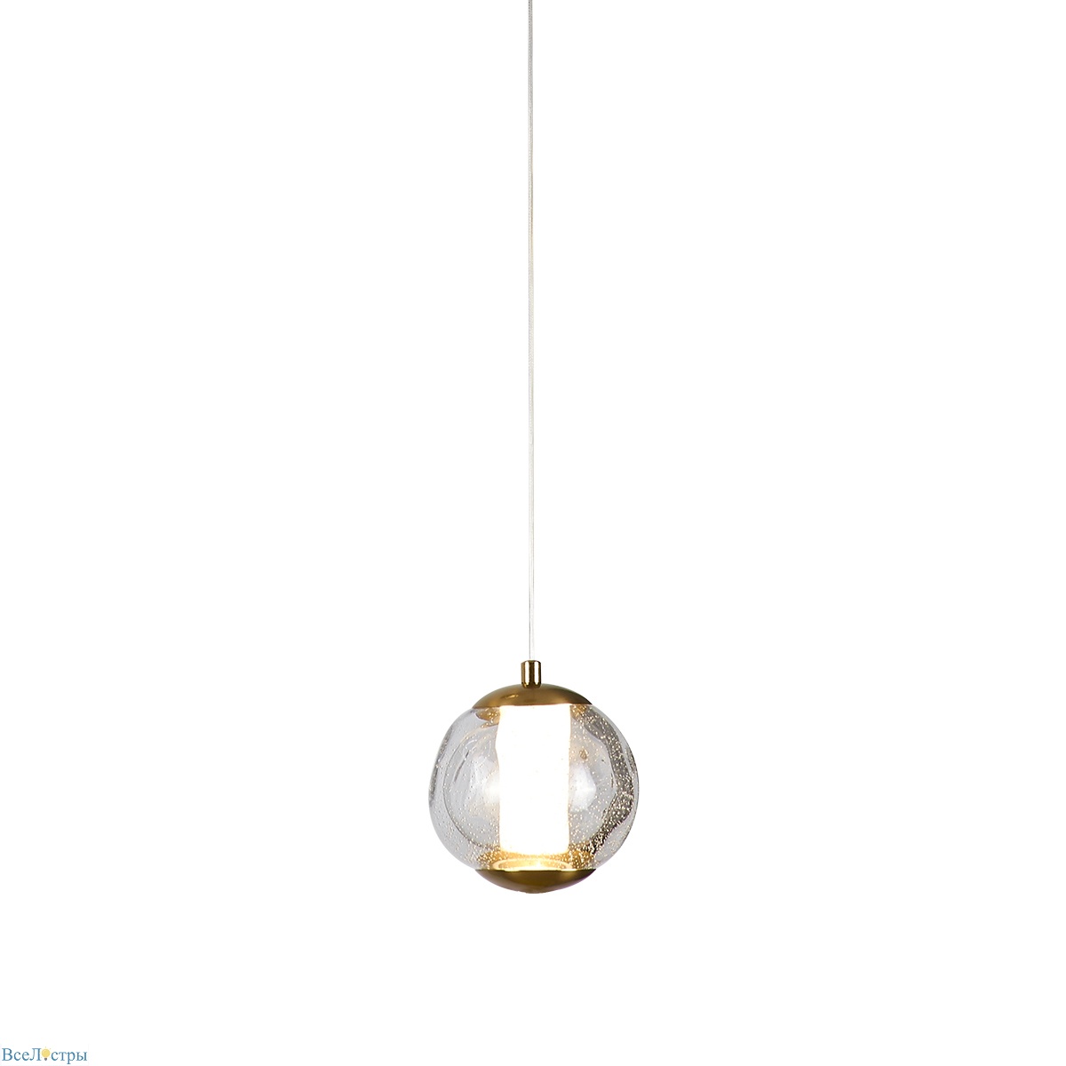 подвесной светильник delight collection od2437-1 gold/clear