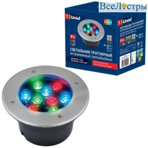 Ландшафтный светодиодный светильник (UL-00006824) Uniel ULU-B12A-9W/RGB IP67 Grey