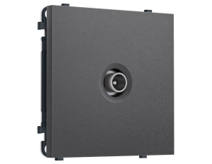 Комплект механизма TV розетки проходной SIGMA Антрацит серый 5-1000 MHz 4dB QUANT PRO Ambrella Volt MS663030 (SP6630, PR211)