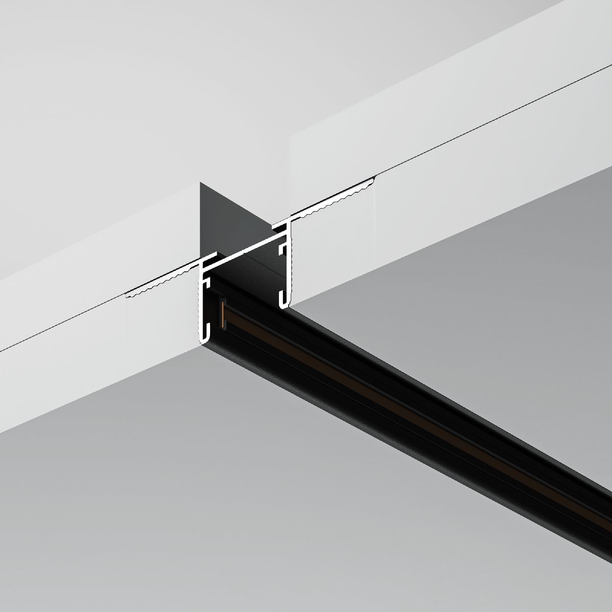 шинопровод встраиваемый maytoni busbar trunkings basity trx172-121b