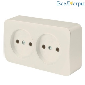 Розетка двойная 2P Stekker София слоновая кость MST10-12-04 49495