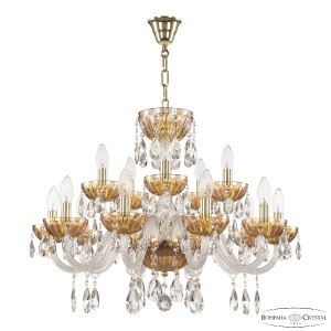 Подвесная люстра Bohemia Ivele Crystal 5417/10+5/240 G Shampan/M-1H