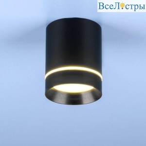Потолочный светодиодный светильник Elektrostandard DLR021 9W 4200K черный матовый 4690389102929