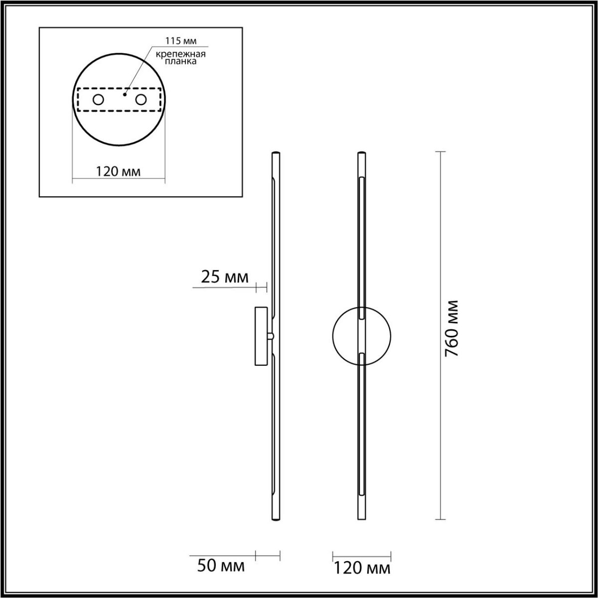 настенный светильник odeon light fuerte 4324/12wl